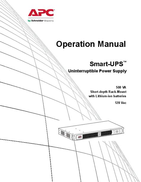 APC UPS user manual pdf